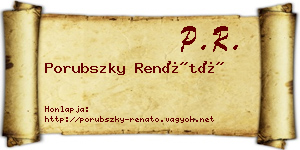 Porubszky Renátó névjegykártya